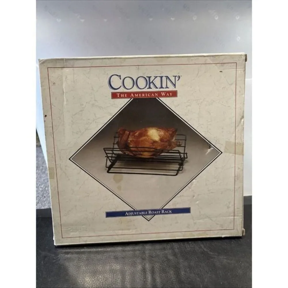 Cookin' The American Way Adjustable Roast Rack Different Positions New In Box